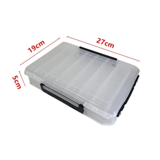 Caja de aparejos de pesca doble cara blanca 27x19x5 cms