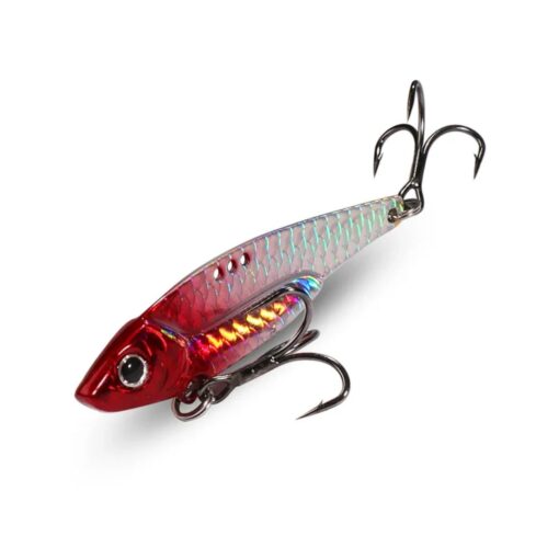 Cuchara de SPINNER de 7,5 g, cebo metálico con diseño de hoja de hundimiento VIB y ganchos agudos, ideal para pesca