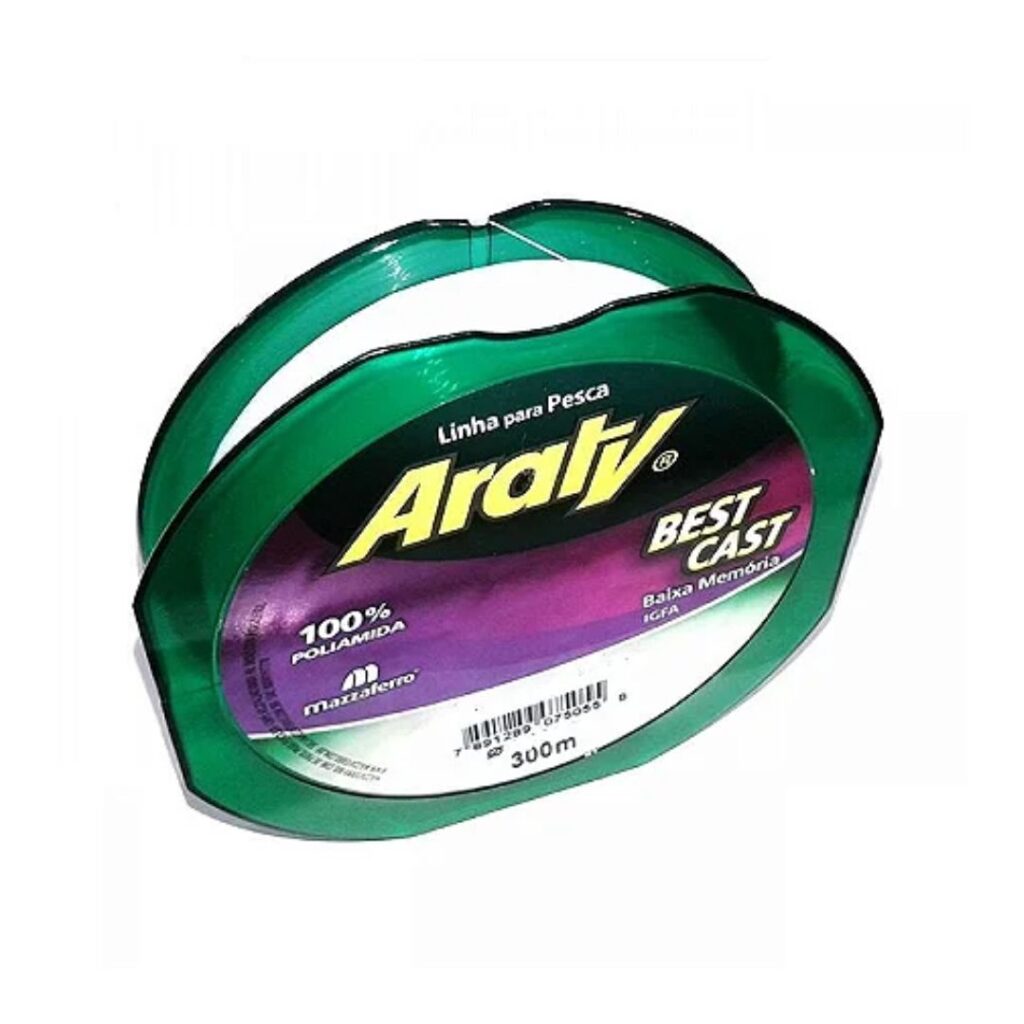 Nylon de pesca Araty Best Cast 0.25mm 4.9kg 100 metros color blanco