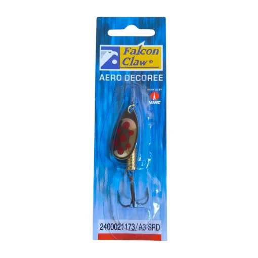 Spinner Falcon Claw #3 - Plateado puntos rojos