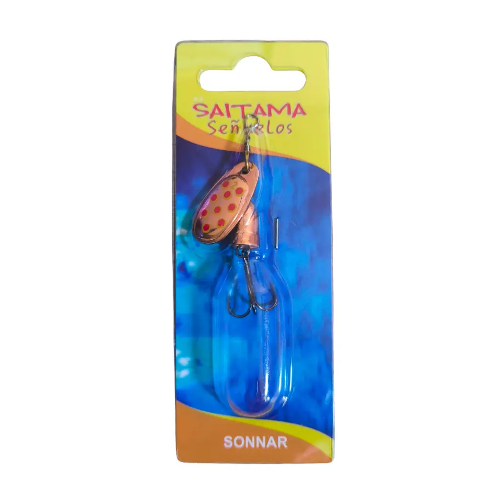 Spinner Saitama #2 5,3g - Cobre puntos rojos