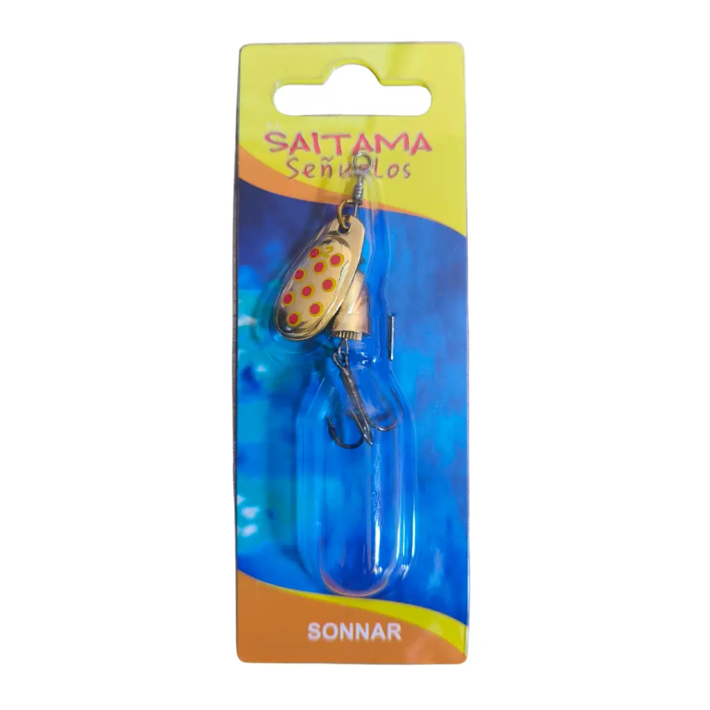 Spinner Saitama #2 5,3g - Dorada puntos rojos